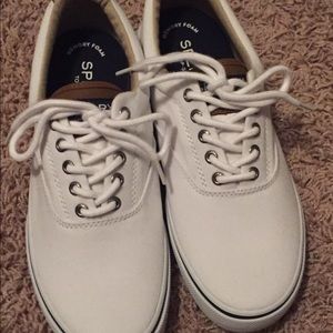 White Sperry shoes